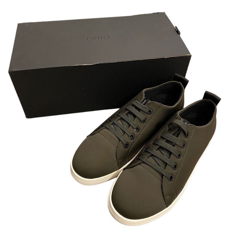 Onia Levi Sneakers Shoes Neoprene Deep Sage Green Mens 9